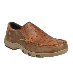 Roper Mens Embossed Ostrich Driving Moccasins Casual Shoes