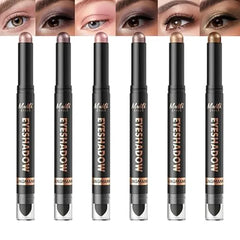 LANGMANNI 4Colors Dual Ended Cream Eyeshadow Stick Set Silky Smooth, Waterproof & Transfer Proof, Built in Blender Brush, All Day Matte & Shimmer Wear Eye Makeup