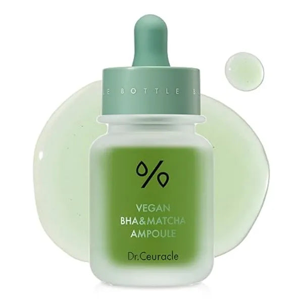 Dr.Ceuracle Vegan BHA & Matcha Ampoule Gentle Exfoliating Facial Serum, Salicylic Acid for Pores and Sebum Treatment, Korean Skincare for Stocking Stuffers