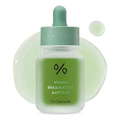Dr.Ceuracle Vegan BHA & Matcha Ampoule Gentle Exfoliating Facial Serum, Salicylic Acid for Pores and Sebum Treatment, Korean Skincare for Stocking Stuffers
