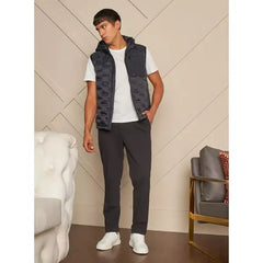 Quilted Zip Through Gilet - Black