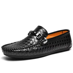 Men's Casual Loafers Slip On Leather Shoes Male Lightweight Driving Shoes Moccasins Classic Penny Loafer Flats Boat Shoes Outdoor Walking Shoes