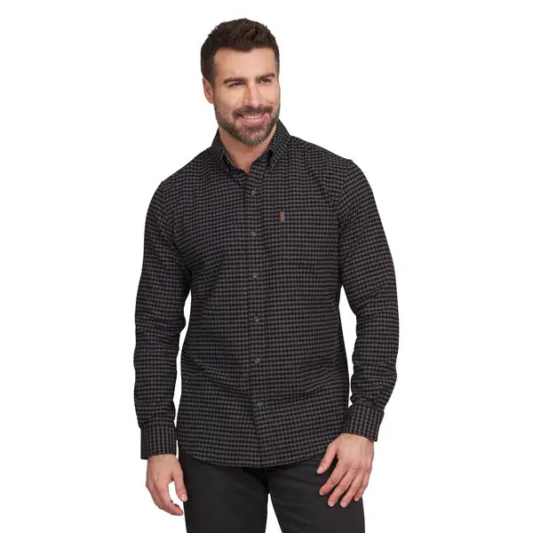 Chaps Men's and Big Men's Comfort Stretch Flannel Shirt