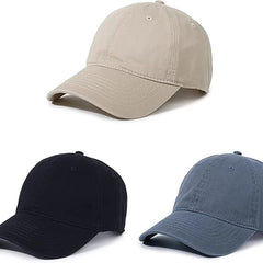 Unisex Cotton Baseball Cap Plain Blank Dad Hat Adjustable Vintage Solid Hat