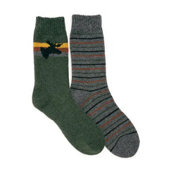 MUK LUKS Men's Wool Blend Boot Socks
