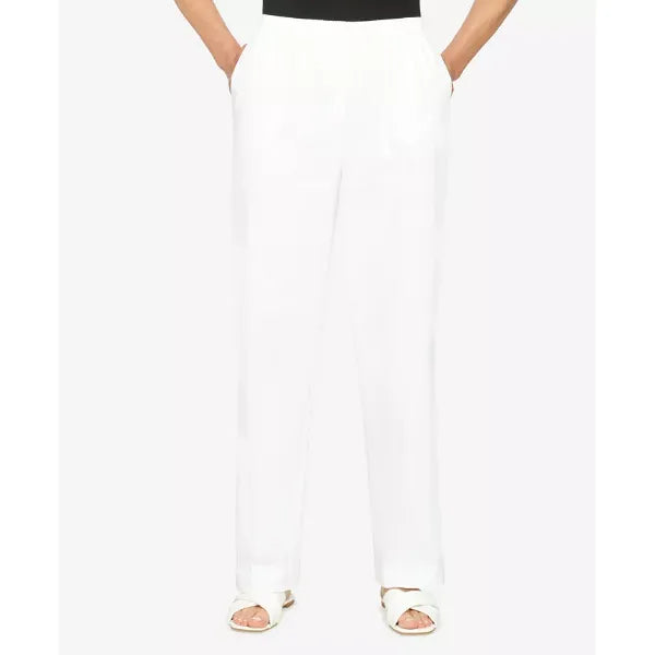 Alfred Dunner Petite Mid-Rise Casual Pants for Women