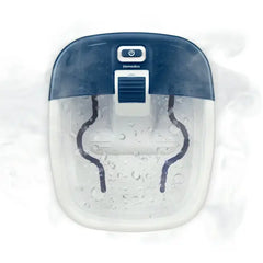 Homedics Bubble Bliss Deluxe Foot-Spa with Heat, Massaging Bubbles, Acupressure Attachments, Bubbling Foot Spa Bath, - Navy Blue