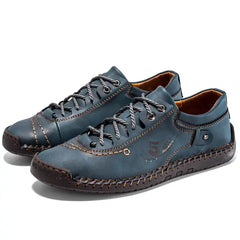 Flyland Men's Casual Leather Shoes Male Fashion Sneakers Handmade Moccasins Driving Flats For Men