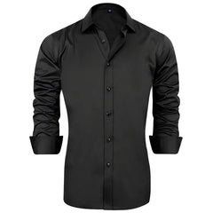 Alimens & Gentle Mens Stretch Cotton Business Shirt Long Sleeve Wrinkle-Free Dress Shirt