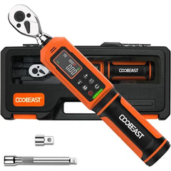 coobeast Digital Torque Wrench, Buzzer and LED Flash Five Units of Measure Torque Wrench for Motorcycle, Auto Repair