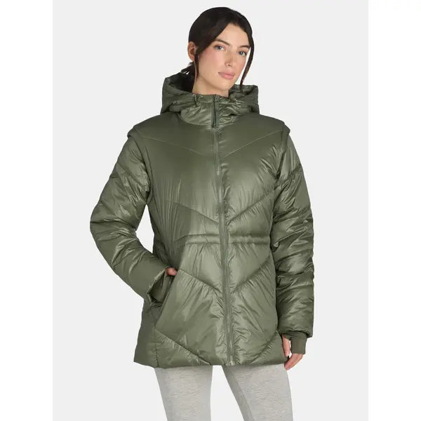 Ozark Trail Women’s and Women’s Plus Convertible Puffer Jacket