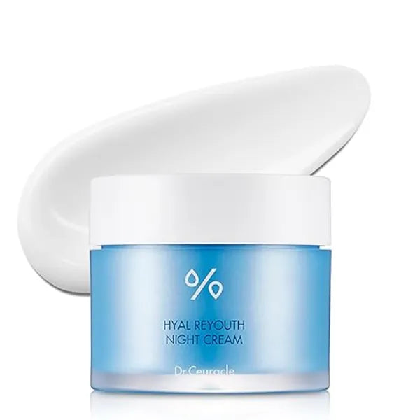 Dr.Ceuracle Hyal Reyouth Night Cream Korean Skincare Overnight Face Moisturizer for Moisturizing and Hydrating, Formulated with Hyaluronic Acid Complex