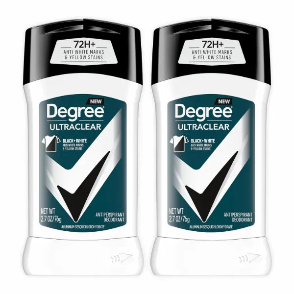 Degree Men UltraClear Antiperspirant Deodorant Black + White 72-Hour Sweat & Odor Protection Antiperspirant For Men With MotionSense Technology 2.7 Ounce