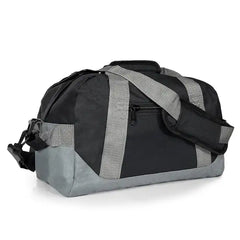 DALIX 14" Small Duffel Bag Gym Duffle Two Tone in Black with Shoulder Strap
