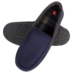 Hanes Men's Moccasin Slipper House Shoe With Indoor Outdoor Memory Foam Sole Fresh Iq Odor Protection