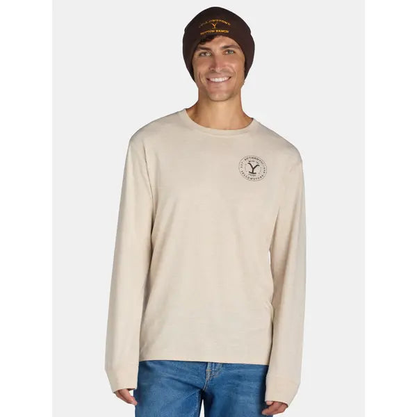 Yellowstone Men's & Big Men's Long Sleeve Graphic Tee with Beanie