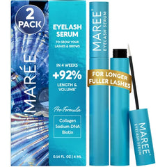 MAREE Eyelash Serum To Grow Lashes & Brows - Eye Lash Serum for Eyelash Growth Without Prostaglandin - Rapid Enhancing Lash Growth Eyebrow Boost Oil, 0.14 Fl Oz