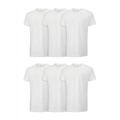 Fruit of the Loom Men's Stay Tucked Crew T-Shirt - Large - White (Pack of 6)