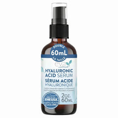 Eva Naturals Hyaluronic Acid Serum for Face – Pure Facial Gel with Natural Moisturizing Factors + HA – Anti-Aging Face Serum for Wrinkles, Fine Lines, Dry Skin, Lifted Glow