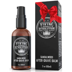Viking Revolution Luxury After-Shave Balm for Men - Soothes and Moisturizes Face After Shaving - Eliminates Razor Burn for A Silky Smooth Finish - Sandalwood Scent