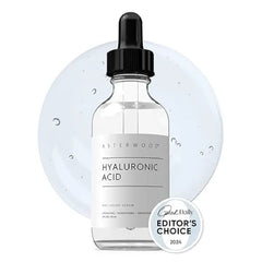 Asterwood Hyaluronic Acid Serum for Face Plumping, Anti Aging, Hydrating Fragrance Free