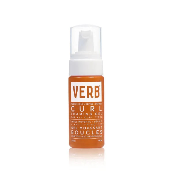 Verb Curl Foaming Gel – Frizz Control Foaming Gel - For Waves, Curls and Coils - Defines + Enhances for Medium Hold – Vegan, No Parabens or Harmful Sulfates
