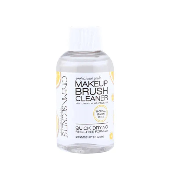Cinema Secrets Original Makeup Brush Cleaner Solution - Professional Cleanser for Makeup Brushes - Quick-Drying, Rinse-Free Formula - Removes Stubborn Waterproof Make Up - Lemon