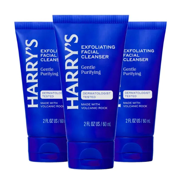 Harry's Exfoliating Face Wash for Men, Gentle Facial Skin Care Products with Volcanic Rock Exfoliant