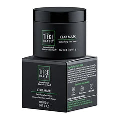 Tiege Hanley Detoxifying Facial Clay Mask for Men, Deep Pore Cleansing Charcoal Face Mask With Natural Kaolin Clay and Aloe, Absorbs Oil & Reduces Appearance of Pores, Men’s Skin Care