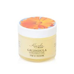 Kuumba Made Botanically Infused Calendula Coconut Oil, Organic Daily Moisturizer for Skin & Nourishing Hair Mask