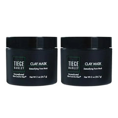 Tiege Hanley Detoxifying Facial Clay Mask for Men, Deep Pore Cleansing Charcoal Face Mask With Natural Kaolin Clay and Aloe, Absorbs Oil & Reduces Appearance of Pores, Men’s Skin Care