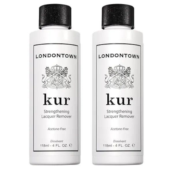 LONDONTOWN Acetone Free Nail Polish Remover Fast Acting, Gentle Formula with Vitamins A & E, Removes Glitter & Dark Polish, Strengthens & Hydrates Nails