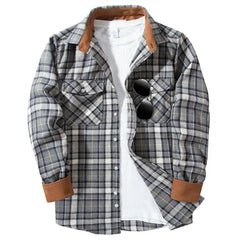 SWISSWELL Mens Flannel Plaid Shirts Casual Button Down Flannel Plaid Shackets for Men Long Sleeve Casual Plaid Jackets