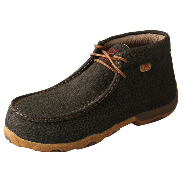 Twisted X Womens Work Chukka Driving Moc Alloy Toe Charcoal Brown