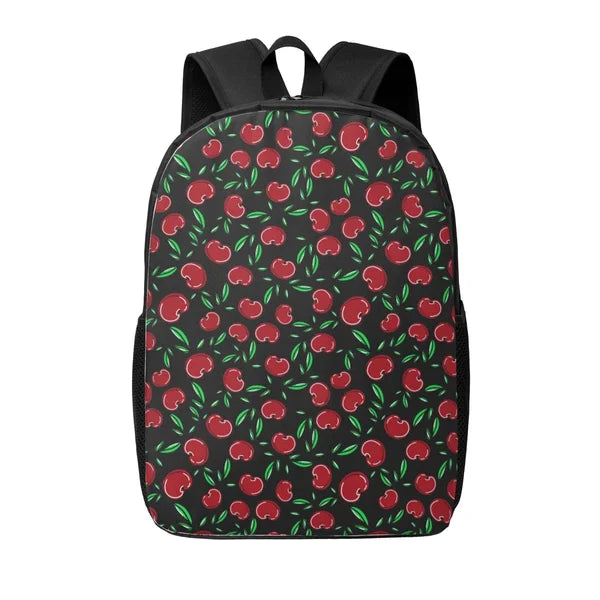 Disketp Cherry School Backpack, Lightweight Basic Middle School Bookbags 17 Inch Casual Daypack for Student College, Travel or Outdoor