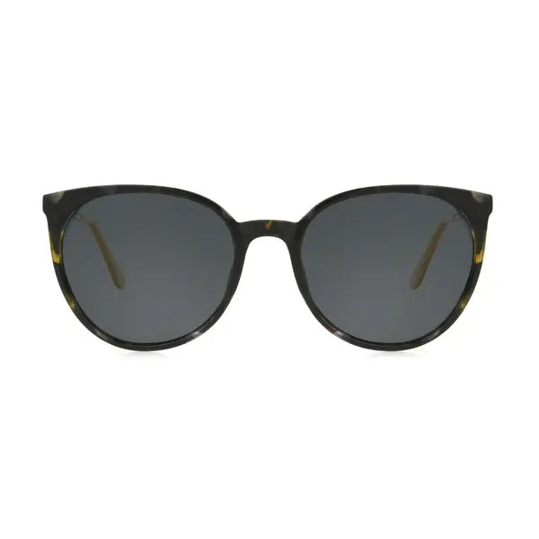 Foster Grant Women's Polarized Round Sunglasses, Tortoise Blue