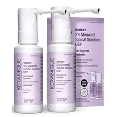 Keranique Hair Regrowth Treatment for Women - 2% Minoxidil for Hair Growth & Thickening - Topical Solution Scalp Treatment for Hair Loss & Thinning w/ Precision Spray Applicator - 2 Fl Oz