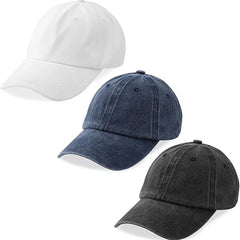 Pack Washed Plain Baseball Cap