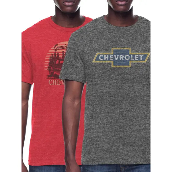 Chevrolet Men's & Big Men's Genuine Parts & Chevy Logo Graphic Tee Shirts
