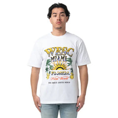 WeSC Men's Mason Short Sleeve Enzyme Washed Tee Palm Logo