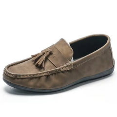 Men's Casual Loafers Slip On Leather Shoes Lightweight Driving Shoes Moccasins Classic Penny Loafer Flats Boat Shoes