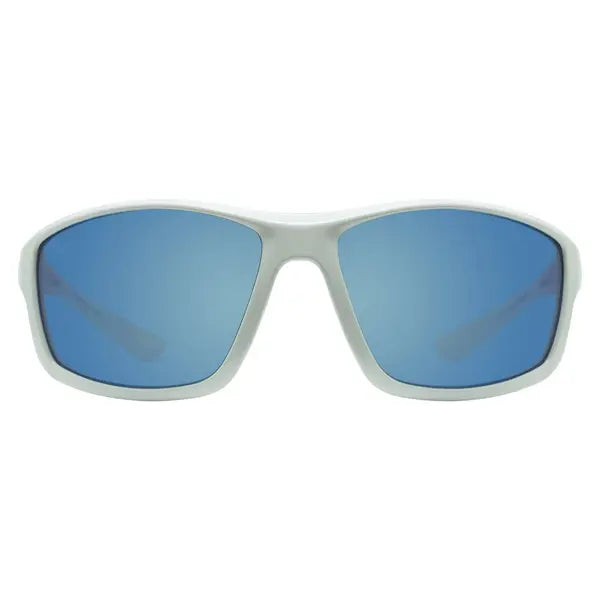Piranha Eyewear Orion II White Sport Sunglasses with Blue Mirror Lens