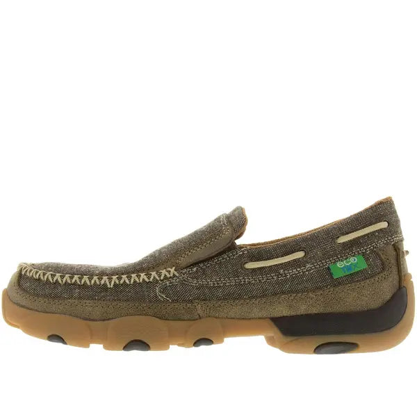 Twisted X Boots MDMS012 Mens Dust ECO Slip-On Boat Shoe