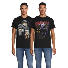 Humor Men's & Big Men's Back Off Dogs and Cat Trio Graphic Tees, 2-Pack