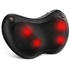 Naipo Shiatsu Neck Back Massager with Heat, Electric Massager Deep Tissue Kneading Massage to Relief Shoulder Muscles, Gift for Mom/Dad/Women/Men in Home Office and Car