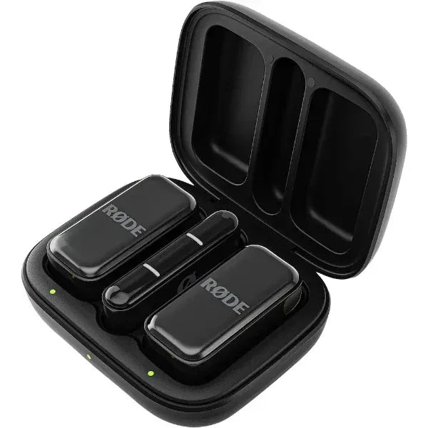 Rode Wireless Micro Compact Wireless Microphone Kit, 2 Transmitters & 1 USB-C Receiver Plug-and-Play Audio Recording – Black