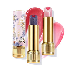 CATKIN Cute 2-in-1 Coral Lip Balm Gloss, Moisturizing with Jojoba Oil Hyaluronic acid, Trendy Lip Care for Women & Girls