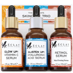 Eclat Skincare Face Serum Set – Vitamin C, Retinol, Hyaluronic Acid for Hydration & Anti-Aging – Brightening & Firming Facial Serums