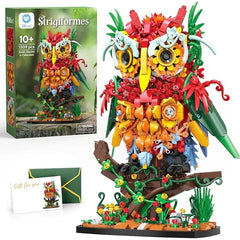 Sillbird Flower Owl Building Set for Adults Creative Gifts for Mom Wife Women Girlfriend Teens, Buildable Floral Animal Model Kit for Home Decor or Office Display 1215 Pcs