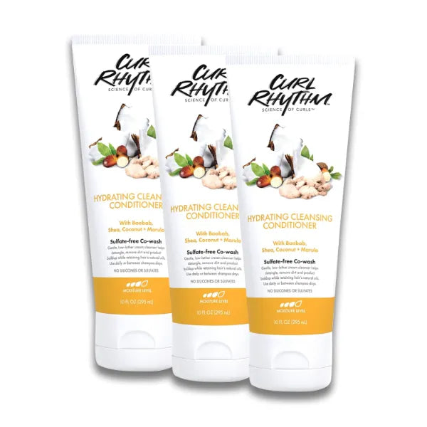 Curl Rhythm Hydrating Cleanser Conditioner - Co-wash with Shea, Marula, and Coconut - Curly Hair Conditioner - Removes Dirt and Buildup
